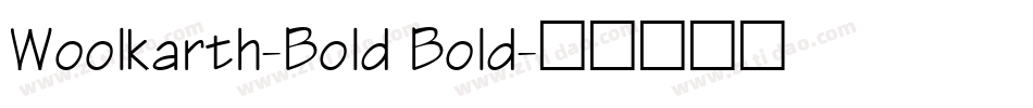 Woolkarth-Bold Bold字体转换